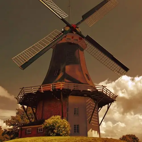 唯美的风车图片 风车,其他建筑,欧洲建筑