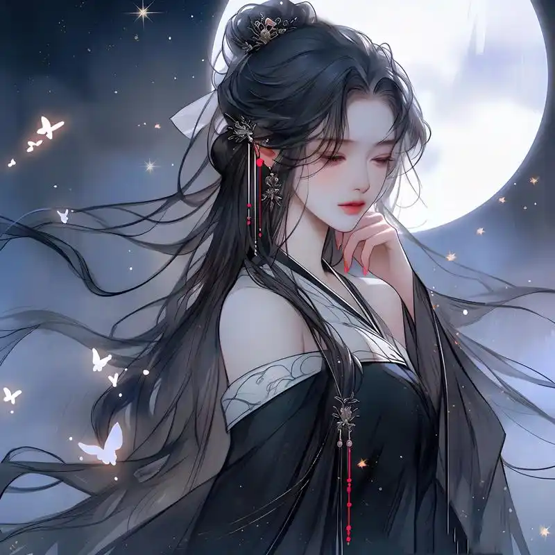 ▏古风女生头像 黑色,也许很多人认为代表冷酷, 其实在我看来,黑色是