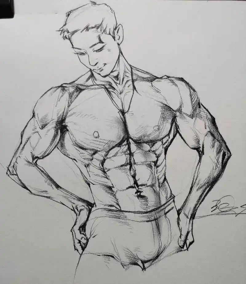 分享一波速写肌肉～ 快收藏起来学习