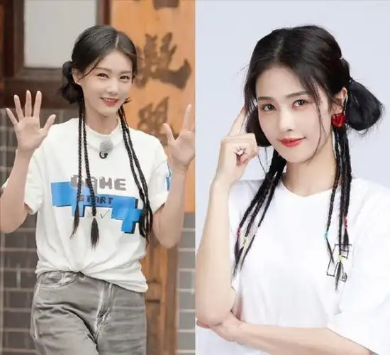 李沁和李一桐对比照图片(娱乐圈专撞脸的明星)(2)