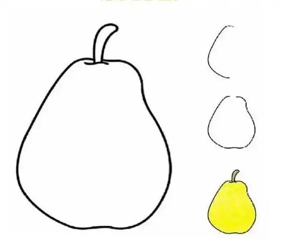 各种水果简笔画作品幼儿小班水果简笔画图片大全多种水果教程儿童画画