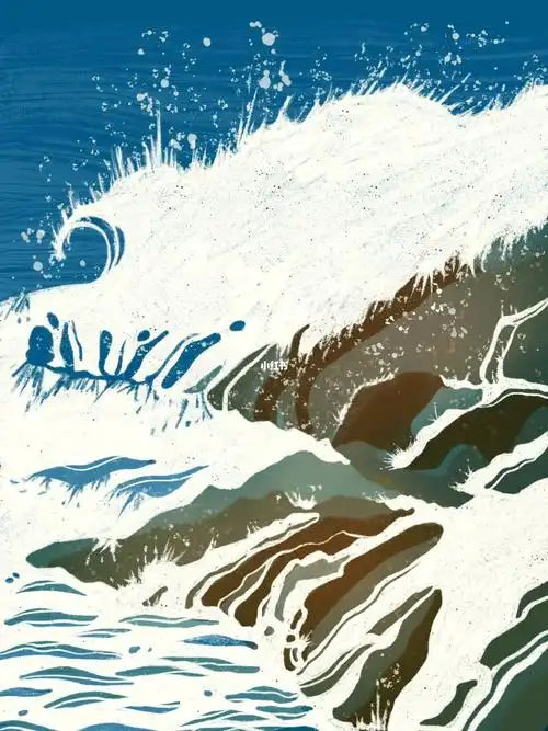 procreate  #procreate绘画  #姜一哥教画画团练打卡  #海浪