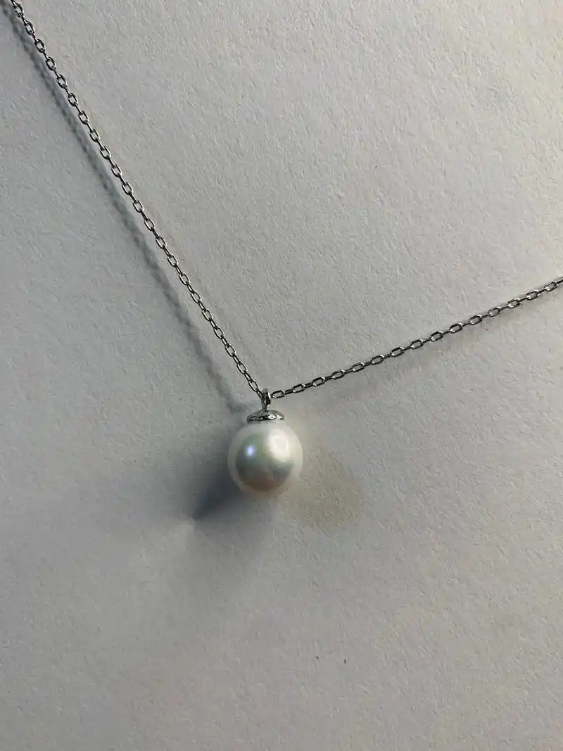 天然淡水爱迪生珍珠项链.经典的高级感!极光爆闪珠光!珠光 - 抖音