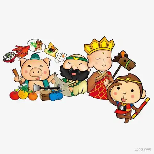 西游记卡通人物png素材透明免抠图片动植人物
