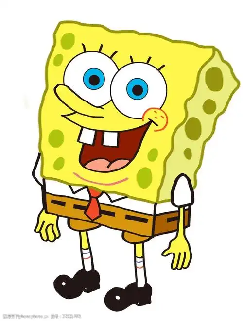 海绵宝宝卡通人物手绘分层