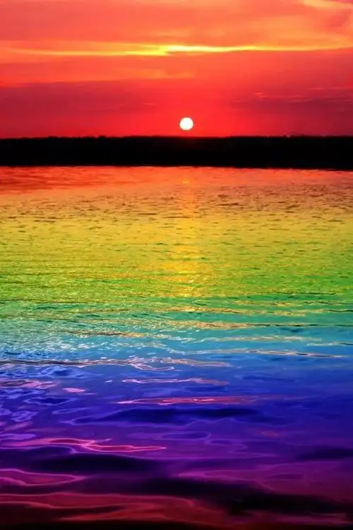 最美七色日出照,波光粼粼,美到窒息!