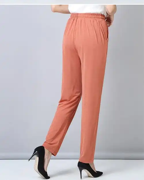 浪莎捡漏特价中老年冰丝裤女夏季薄款裤子宽松长裤弹力直筒休闲裤妈妈