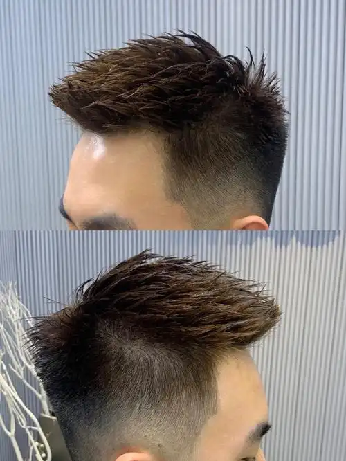 男生短发 立体前刺日常分享 男生短发 立体短前刺 长度4cm男生发型