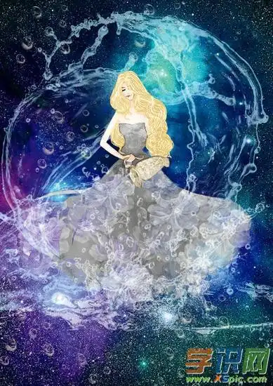 水瓶座女孩动漫图片