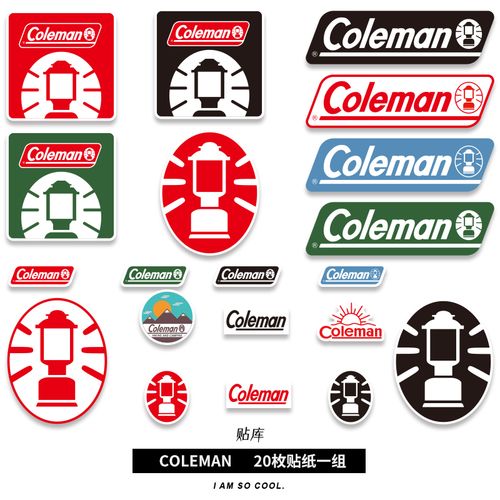 coleman欧美户外装备logo潮牌贴纸笔记本平板滑板手机行李箱贴画