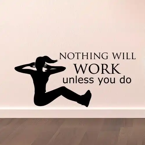 激励健身墙贴训练运动贴纸 vinyl wall decal sticker