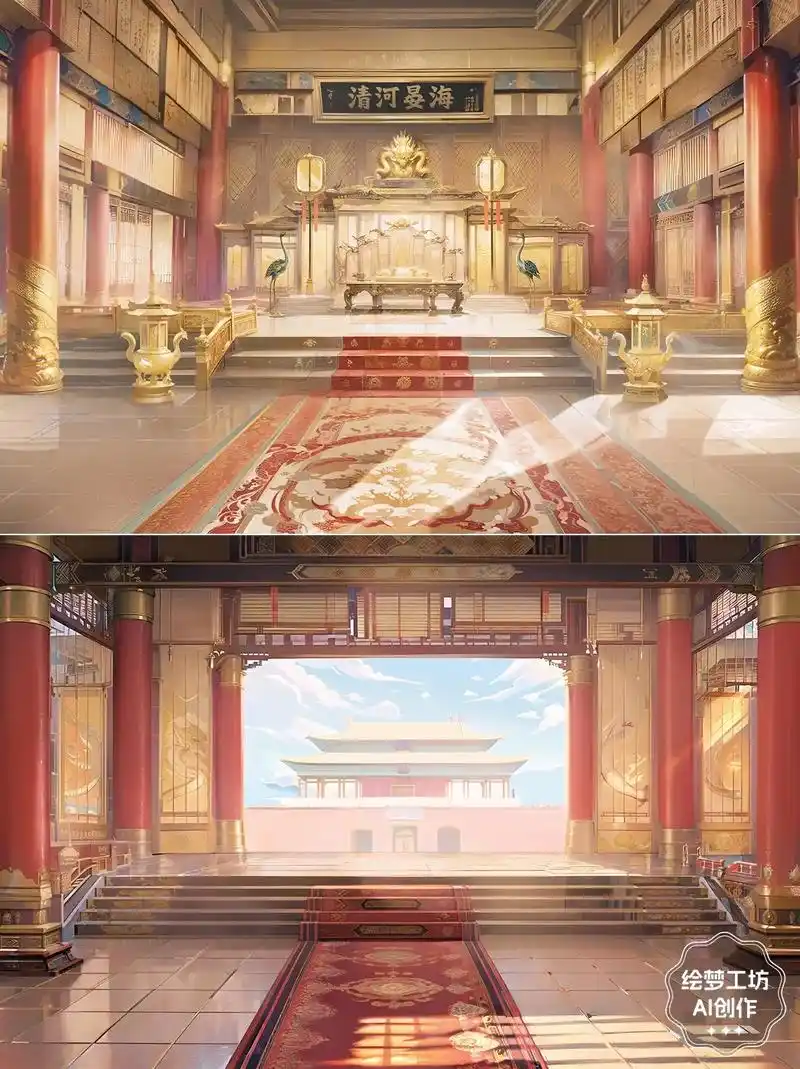 绘梦工坊丨ai古风宫廷背景《祈年殿》1