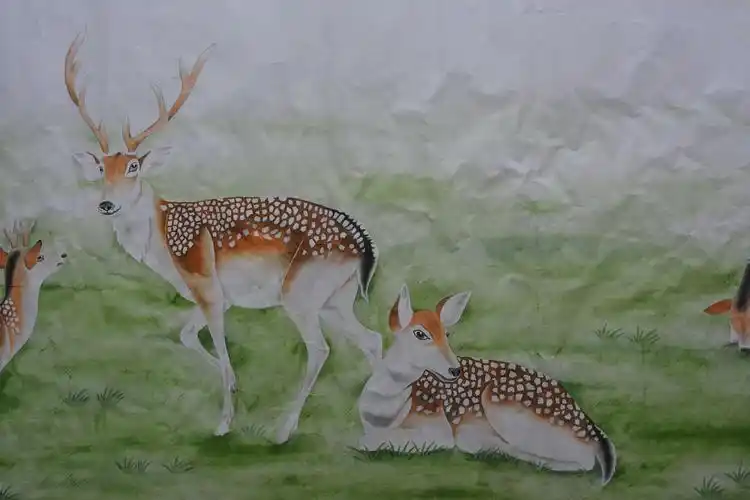 工笔画梅花鹿|纯艺术|绘画|擒驼少女_原创作品-站酷zcool