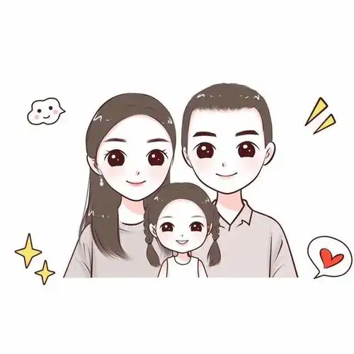 一家三口头像设计,四月微信头像合集,温馨幸福