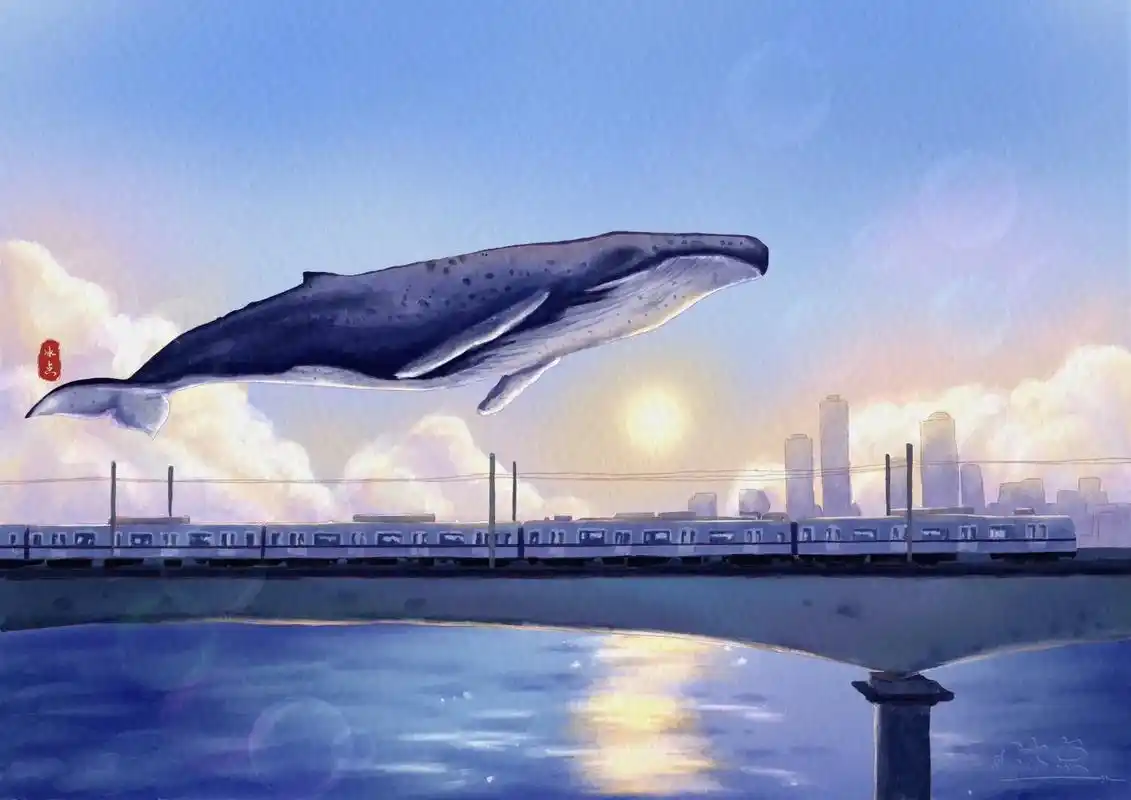 板绘水彩|治愈系.鲸落于海,星辰于洼,风隐于山林,我归于你! - 抖音