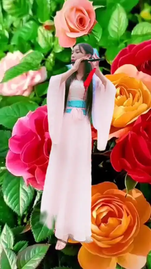 迷惑行为大赏#美女竹笛吹奏一曲《听海》,唯美的古风,让人心旷神怡!