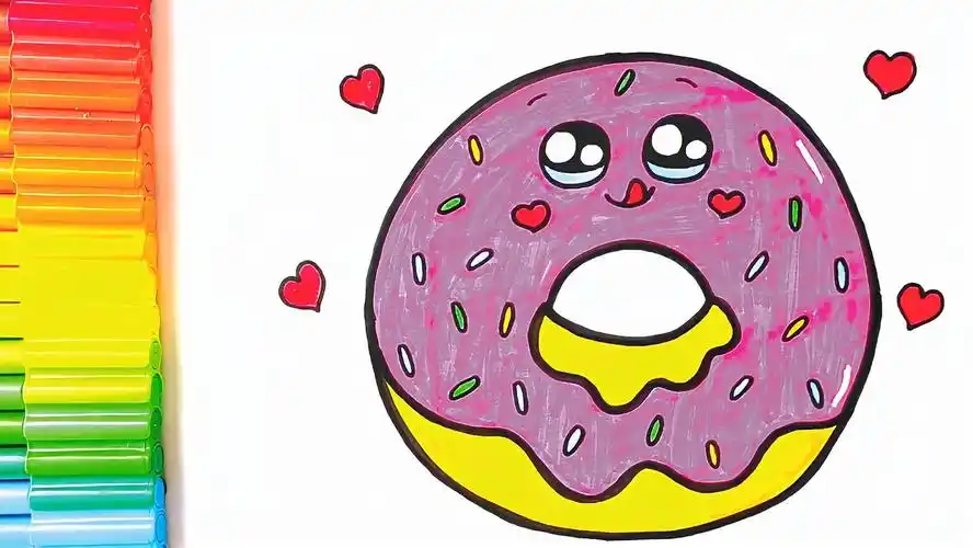 简易画教你画美味甜甜圈你想学画吗