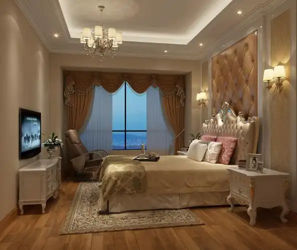 欧式风格三居卧室装修效果图