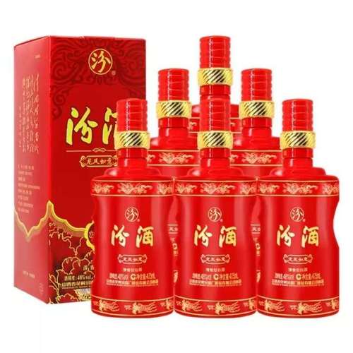 山西杏花村42/48度龙凤如意白酒475ml*6清香型汾酒