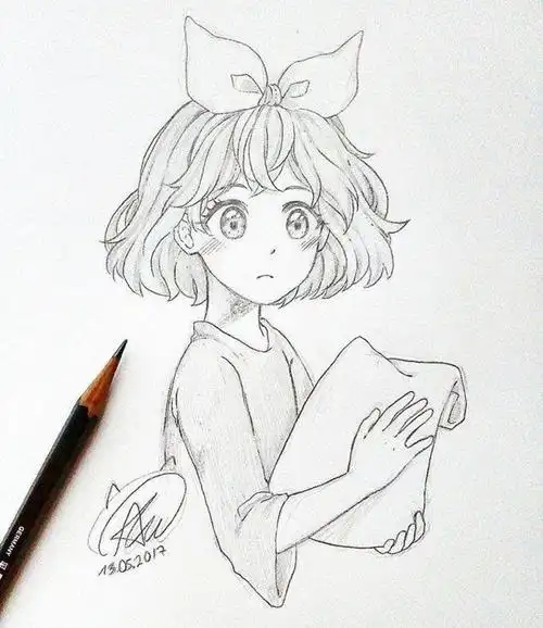 绘画妖精的国度采集到漫画人物线稿人物黑白动漫素材插画绘画线稿手绘