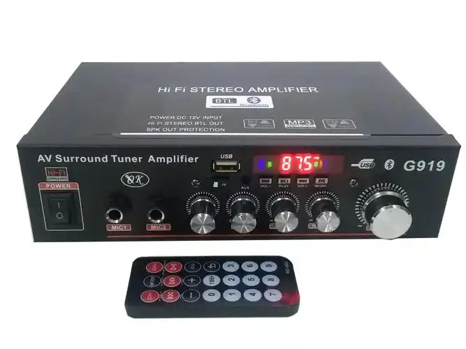 功放机特力g919蓝牙音箱功率放大器迷你220v12供电两用功放