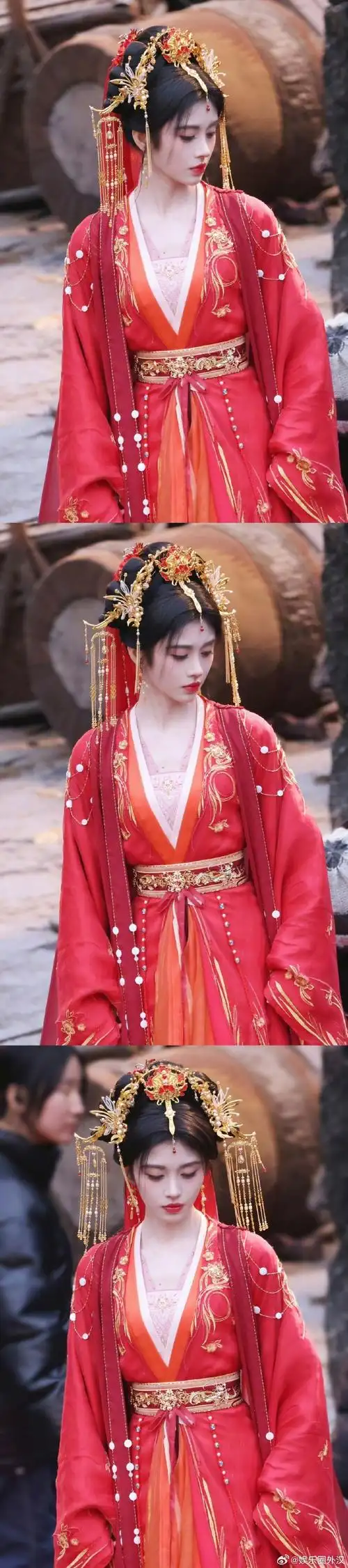 鞠婧祎古装色盘##鞠婧祎把彩虹穿身上了