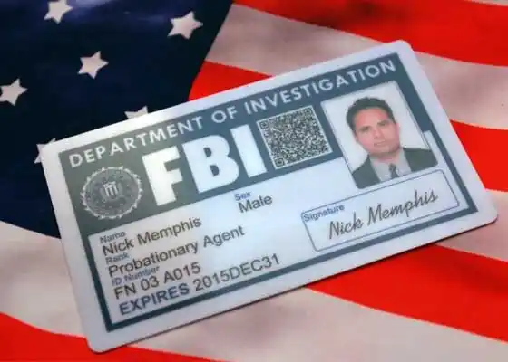 《x档案》fbi 金属 徽章 证件夹 卡夹 pvc内卡