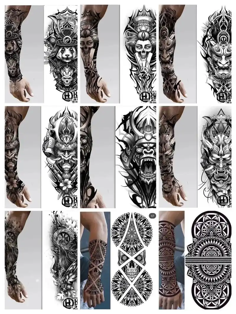 半臂纹身手稿图推荐 #哈尔滨纹身  - 抖音