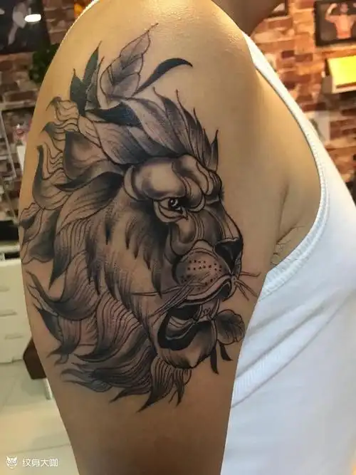 狮子座_纹身图案手稿图片_袁利的纹身作品集