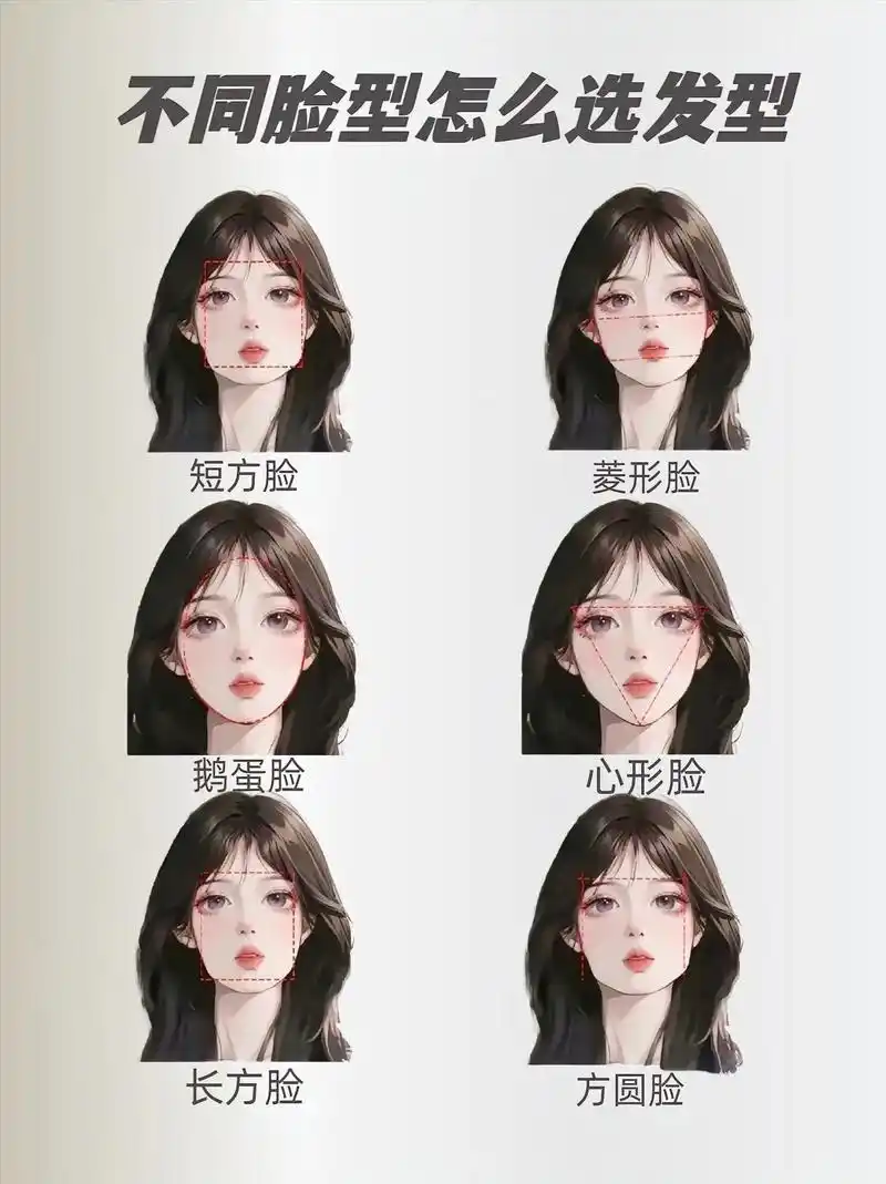 快来看看你的脸型适合配什么发型?#女生必看 #你的脸型适合哪 - 抖音