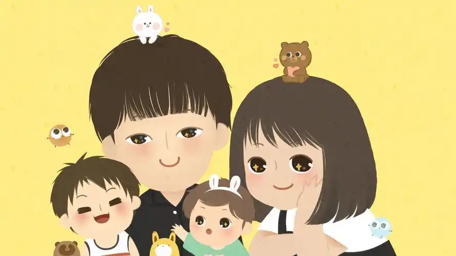 唯美意境,可爱美女,唯美,清新,幸福,可爱,电脑壁纸,壁纸一家四口幸福