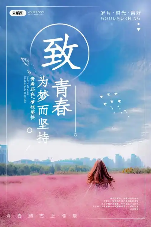 致青春清新励志海报