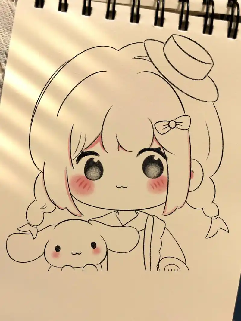 呜呜呜!这个q版简笔画可太可爱了好简单!