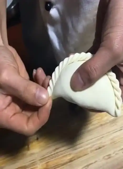 花边饺子的包法,学会这样包饺子,褶子又多又好看,漂亮!