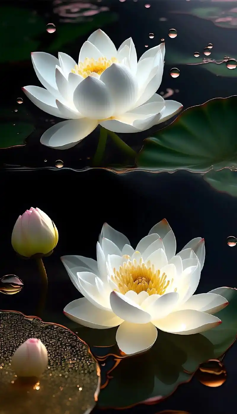 这是一朵柔和的白色莲花#好运莲莲荷花分享给你 #好看的花一定 - 抖音