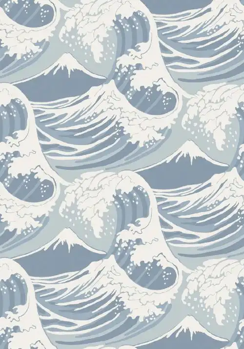 绘画参考#浪花纹样