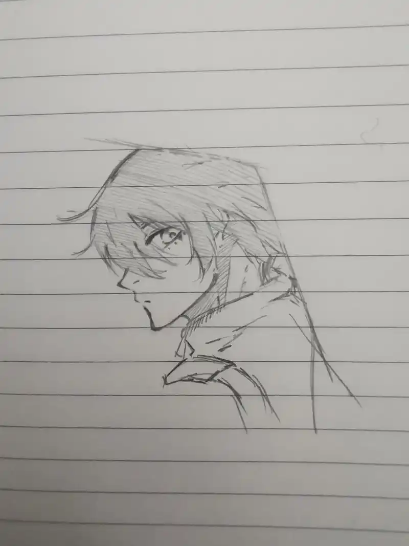 我推用脸80全世界 用了很大的勇气尝试画了侧脸#二次元专属交流地