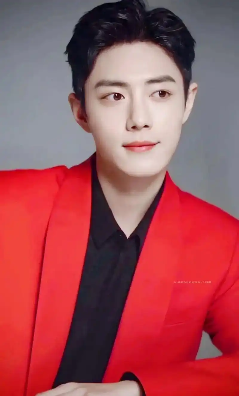 红衣肖战 肖战红红火火顺顺利利#肖战#世界都是爱你的形状  - 兑趑