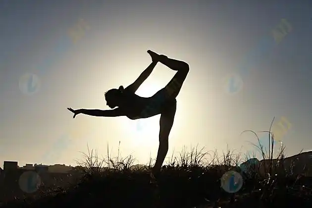 健身舞蹈姿势美女身影高清图片下载