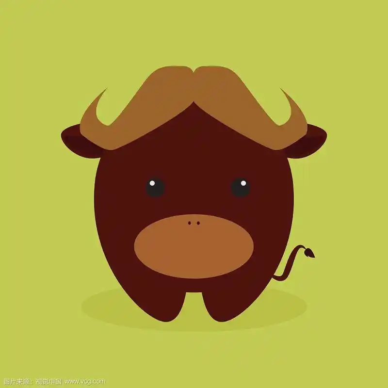可爱的卡通牛