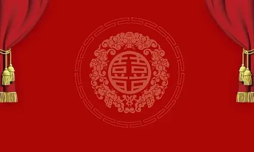 结婚婚庆背景海报红色国风中式婚礼邀请函模板中式婚礼邀请函邀请函