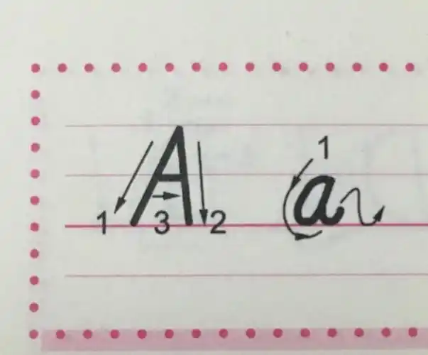 a字母的四线格正确书写.这是第二次作业,比第一次好.