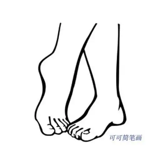好看的脚简笔画大图