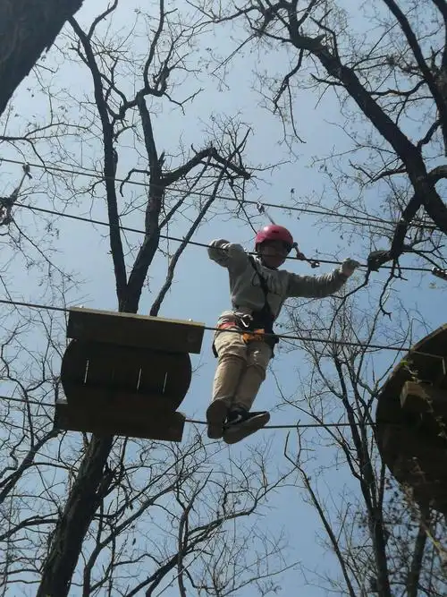 春来了,和孩子一起完成她的夙愿,挑战蓝线拓展.