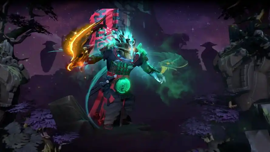 dota2 剑圣蓝色至宝和新宝瓶刀搭的一笔