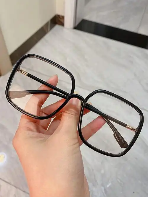 d家周扬青同款眼镜框近视女大脸显瘦防辐射透明ins素颜黑框网红