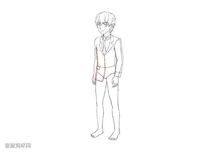 人物-穿校服男孩-图2怎么画漫画人物-穿校服男孩-图1简笔画作品完成图