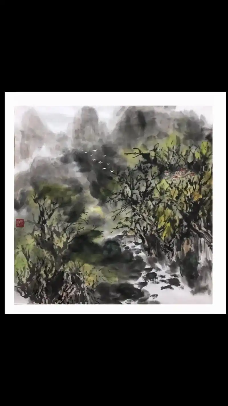 《山中人家》——今日涂画.