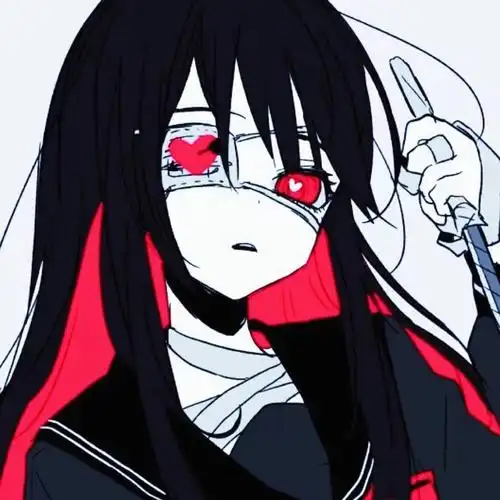 黑暗系二次元动漫女生头像,沉默不是错,只是泪在落!