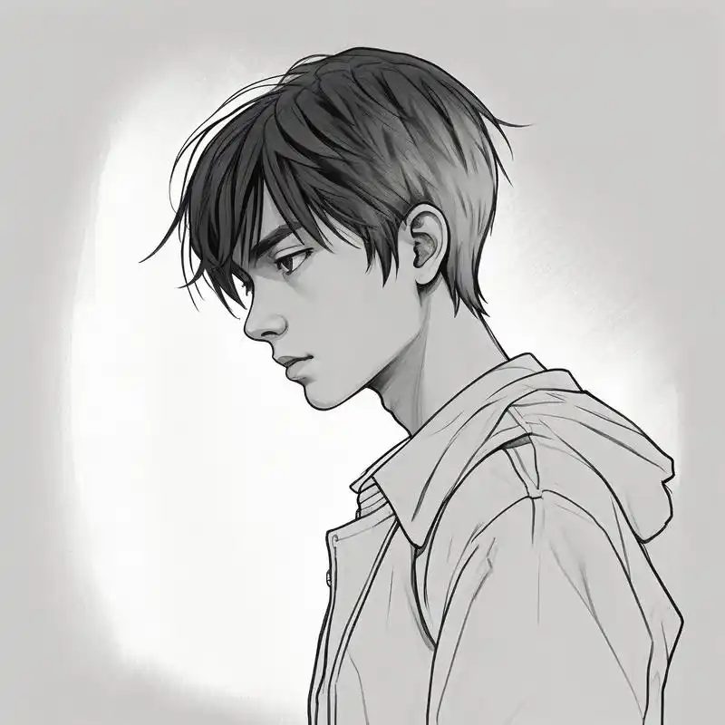 96伤感男生黑白素描头像精选94 每一笔素描都蕴含着深深的情感